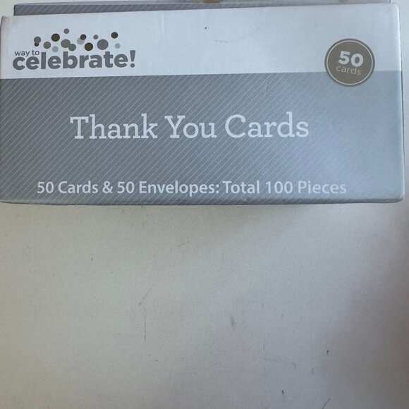 Gold Foil Birds Kraft Wedding Thank You Notes Boho set of 50 - Picture 3 of 3